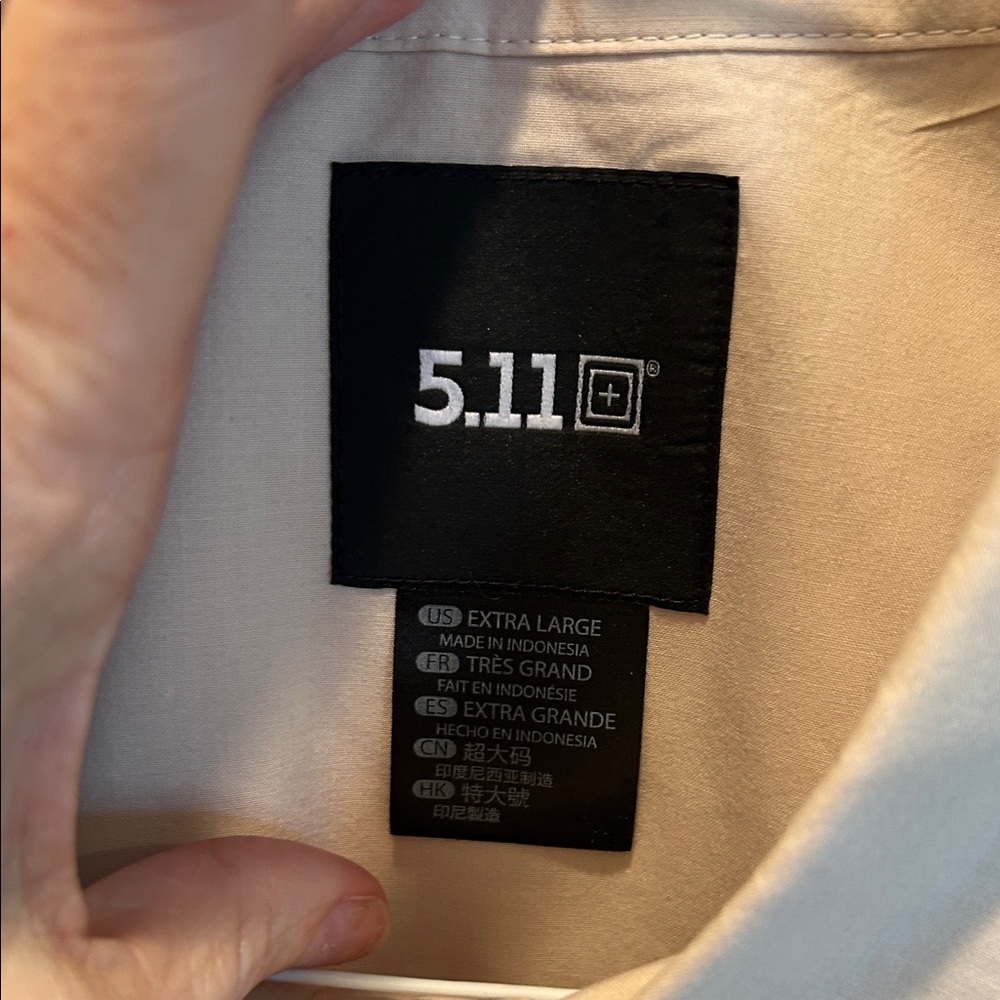 5.11 Tactical Men's Beige Button Down with Snaps Shirt in Size XL - Picture 4 of 4